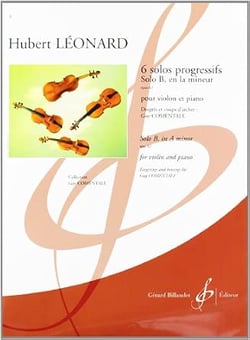 6 solos progressifs opus 62 - solo b en La mineur - méthode