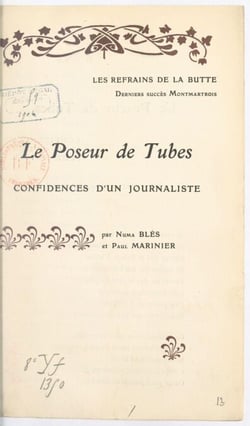 Le poseur de tubes - Confidences d'un journaliste