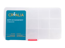 Boite de rangement bijoux-  17x9,5 cm - Séparateurs amovibles - Créalia