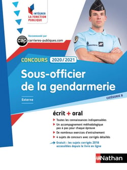 Concours externe Sous-officier de la gendarmerie - Catégorie B - Intégrer la fonction publique - 2020/2021 - Format : ePub 3