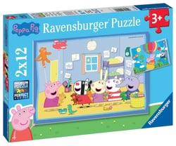 Puzzles 2x12 pièces - Les aventures de Peppa Pig