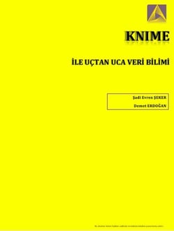 Knime ile Uçtan Uca Veri Bilimi - EDUCATION