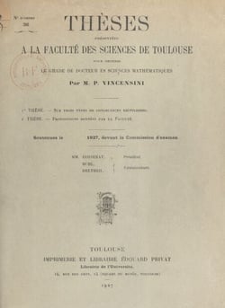 Sur trois types de congruences rectilignes - Thèse présentée à la Faculté des sciences de Toulouse pour obtenir le grade de Docteur es sciences mathématiques. Suivi de Proposition de la Faculté : Les probabilités géométriques et la mesure des ensembles...