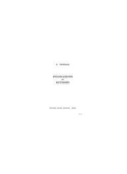 Intonations et rythmes