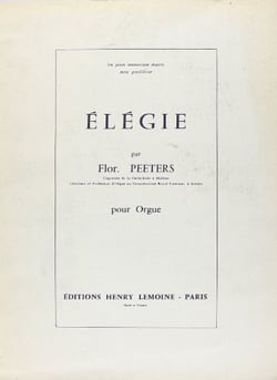 Elégie Op.38 - partition orgue