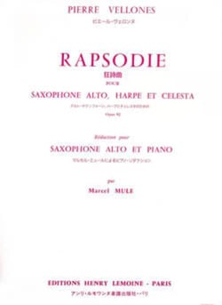 Rapsodie Op.92 - partition saxophone MIB, harpe