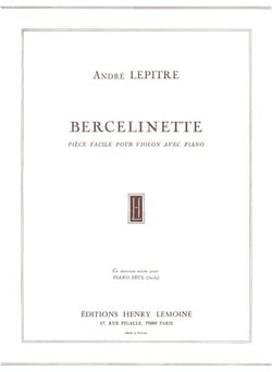 Bercelinette - partition Piano