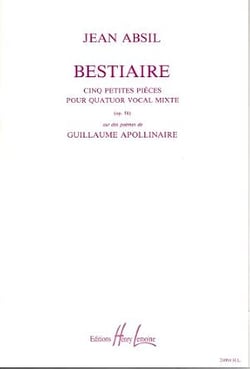 Bestiaire Op. 58 - partition voix