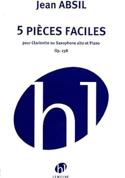 Pièces faciles Op.138 (5) - partition saxophone - débutant