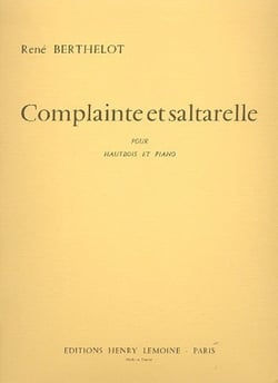 Complainte et Saltarelle - partition hautbois
