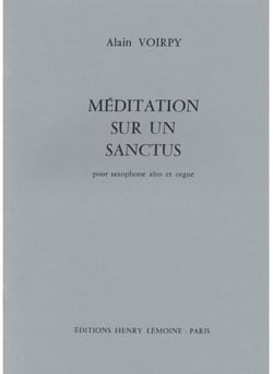 Méditation sur un Sanctus - partition saxophone