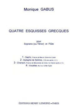 Esquisses Grecques (4) - partition voix et flûte