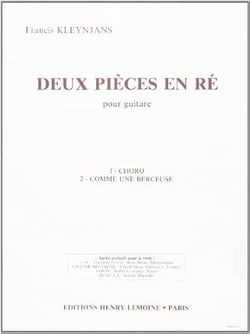 2 Pièces en ré pour guitare - partition guitare