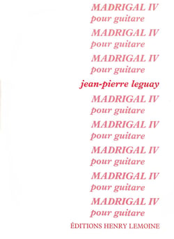Madrigal IV - Guitare 