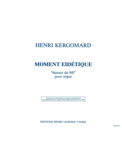 Moment éidétique - partition orgue
