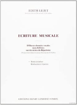 Écriture musicale - Textes à réaliser