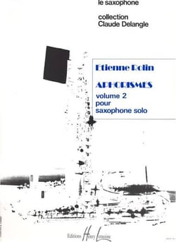 Aphorismes II (A à I) - partition saxophone solo