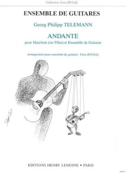 Andante - partition flûte ou hautbois et 4 guitares