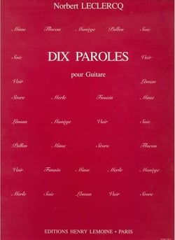 Paroles (10) - partition guitare