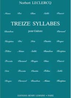 Syllabes (13) - partition guitare
