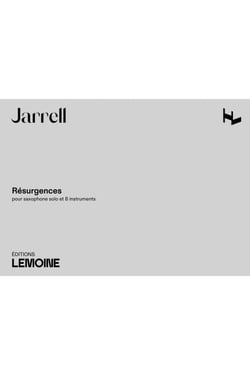 Résurgences - partition saxophone SOLO