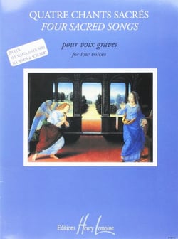 Chants sacres (4) --- voix graves et piano