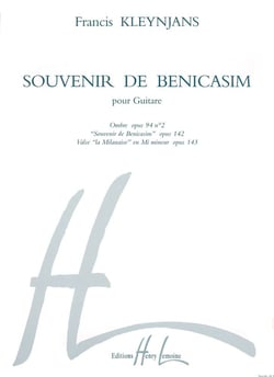 Souvenir de Benicasim Op.142 - partition guitare