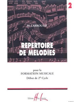 Répertoire de Mélodies Vol.2 - partition formation musicale