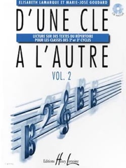 D'une clé à l'autre Vol.2 (+CD) - partition formation musicale