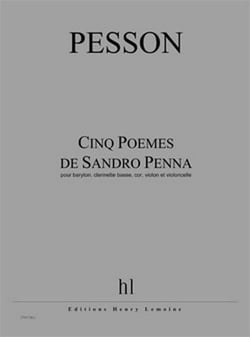 Cinq Poèmes de Sandro Penna - partition baryton