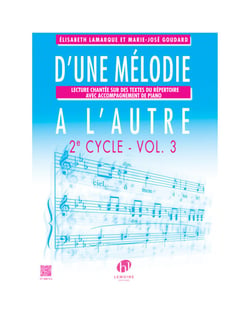 D'une mélodie à l'autre Vol.3 - partition formation musicale