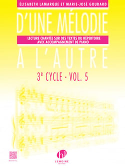 D'une mélodie à l'autre Vol.5 - partition formation musicale
