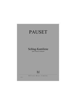 Schlag-Kantilene - partition violon et orchestre