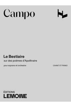 Le Bestiaire - partition Piano