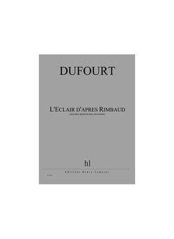L'Éclair d'après Rimbaud - partition Piano