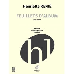 Feuillets d'album - partition harpe