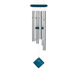 Carillon à vent Pluton - argenté bleu