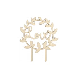 Cake topper ScrapCooking® - Love - Bois