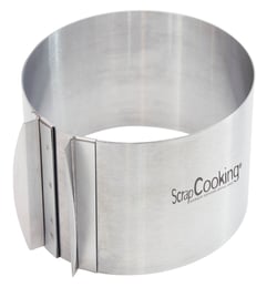 Cercle pâtissier extensible extre haut ScrapCooking® - Ø 15-23 x 12 cm