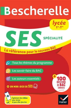Bescherelle lycée  - SES  1re, Tle Nouveau bac - tout le programme de spécialité en SES