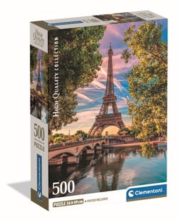 Puzzle 500 pièces -  Along the Seine - Clementoni