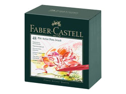 Boîte StudioBox 48 feutres brush - Faber-Castell - Couleurs assorties - Pitt Artist Pen