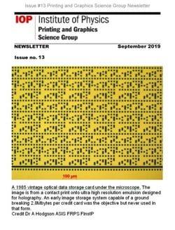 Issue #13 Printing and Graphics Science Group Newsletter - Printing and Graphics Science Group Newsletters, #8