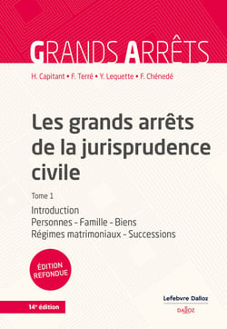 Les grands arrêts de la jurisprudence civile - Tome 1 Introduction, Personnes - Famille - Biens, Régimes matrimoniaux - Successions