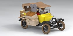 La ford t jaune tintin au congo
