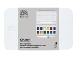 Coffret Aquarelle Cotman avec pinceau à réservoir d’eau au format poche