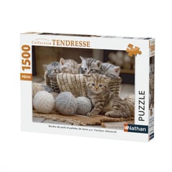 Puzzle N 1500 p - Boules de poils et pelotes de laine