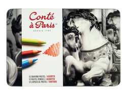 Boîte métal 12 crayons pastel Conté