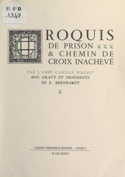 Croquis de prison et chemin de croix inachevé - Bois gravé et ornements de Eugène Bernhardt
