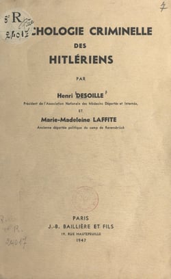 Psychologie criminelle des hitlériens